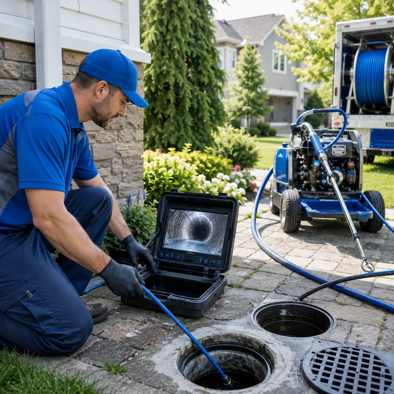 Outdoor drain cleaning professionals serving Mineral Springs, NC